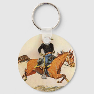 Porte-clés Militaire vintage, officier de cavalerie par Remin