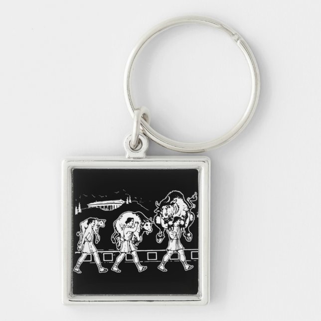 Porte-clés Milo de Croton et la Bull - Gym Motivational (Devant)