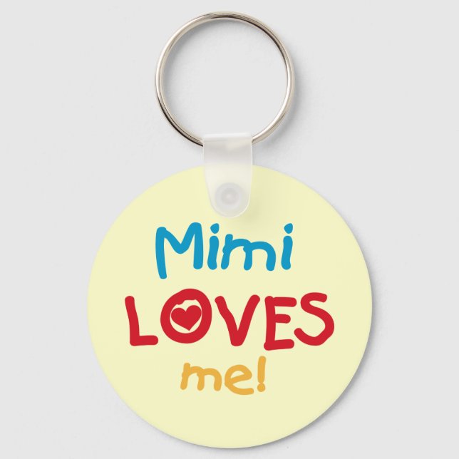 Porte-clés Mimi aime mes t-shirts et cadeaux (Recto)