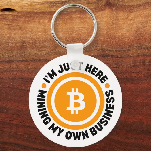 Porte-clés MINER MON PROPRE ENTREPRISE AMUSANT Bitcoin (Recto)
