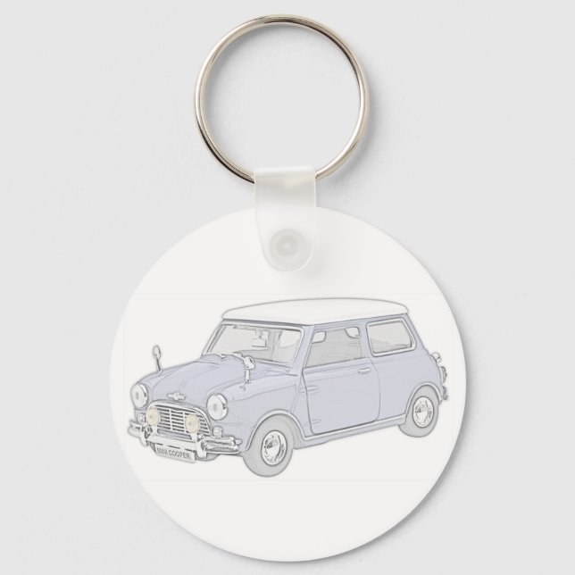 Porte-clés Mini Cooper de couleur Vintage (Recto)