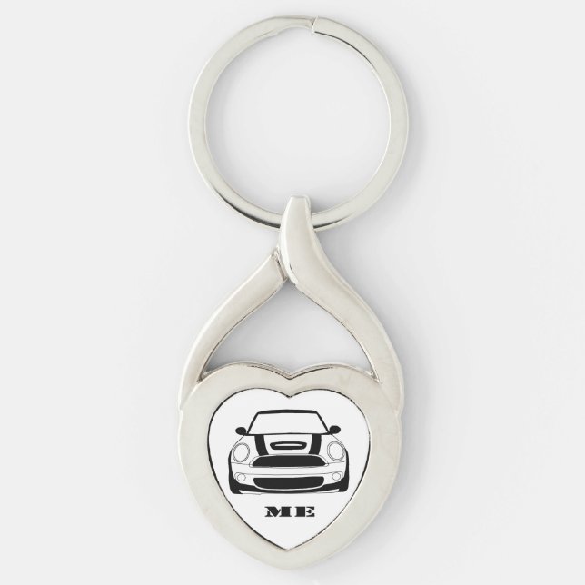 Porte-clés MINI je porte - clé de coeur (Devant)