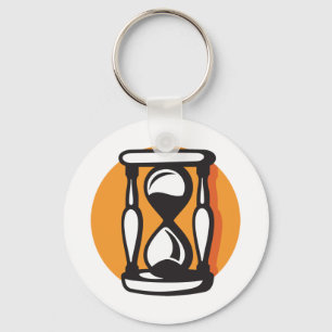 Porte-clés Mini-mètre de temps Rétro Minimaliste