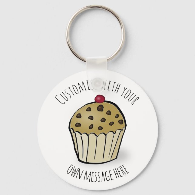 Porte-clés Mini Muffin Cute Personnalisé (Recto)