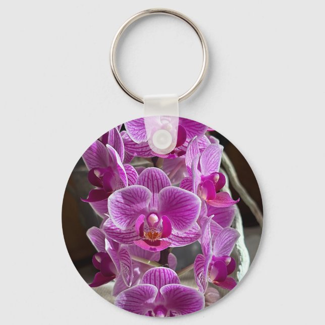 Porte-clés Mini Phalaenopsis Sogo Vivien Orchidée violet (Recto)