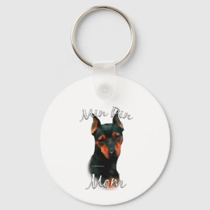 Porte-clés Miniature Pinscher (noir) Maman 2
