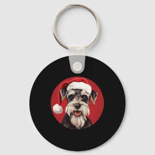 Porte-clés Miniature Schnauzer Funny Xmas Maman Papa Amoureux