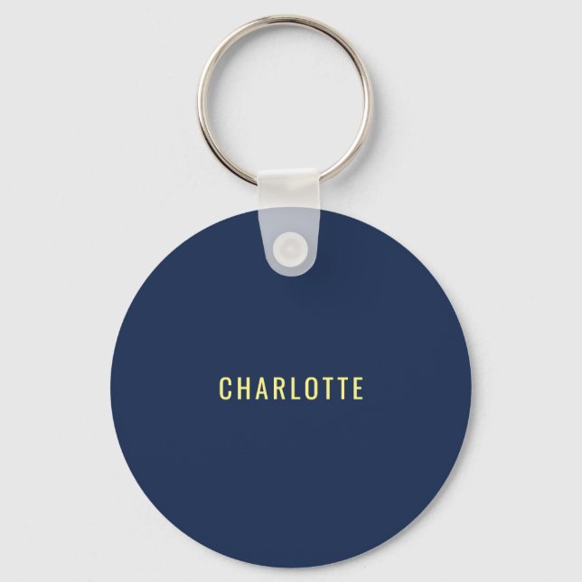 Porte-clés Minimalist Classical Professional Blue Color Name (Recto)
