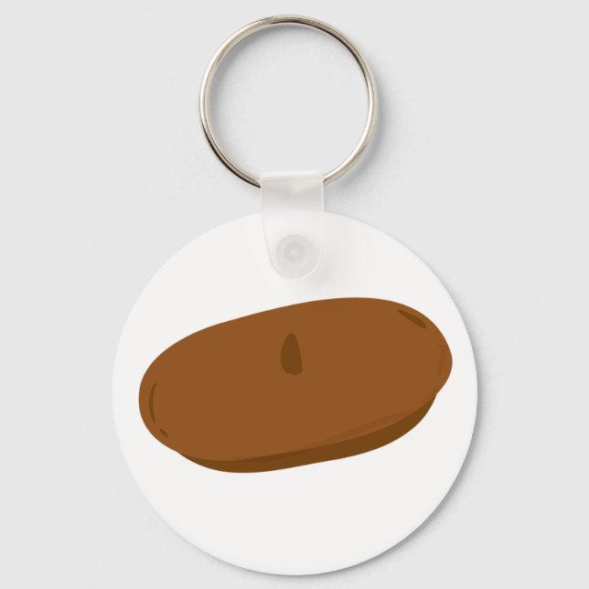 Porte-clés Minimaliste Brown Beret Casquette français (Recto)