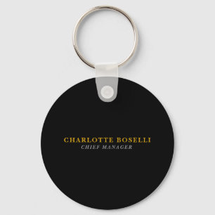 Porte-clés Minimaliste Classique Professionnel Couleur Noir O