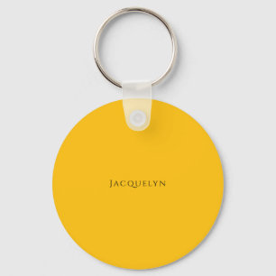 Porte-clés Minimaliste Jaune Orange Simple Élégant Moderne No