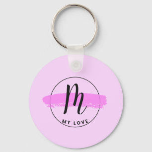 Porte-clés minimaliste romantique à coup de pincea