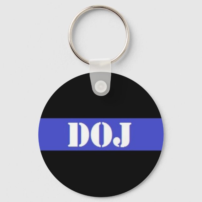 Porte-clés Ministère de la justice - Mince ligne bleue Porte  (Recto)