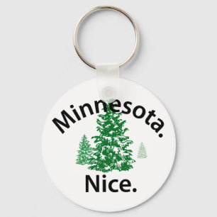 Porte-clés Minnesota Nice.  Period! (black text)