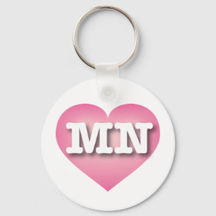 Porte-clés Minnesota Pink Fade Heart - I love MN
