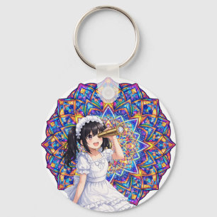 Porte-clés Mirabella en lumière kaléidoscopique – Mandala de