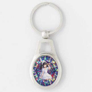 Porte-clés Mirabella en lumière prismatique – Kaléidoscope Mé
