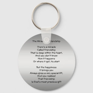 Porte-clés Miracle of Friendship Poem porte - clé