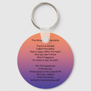 Porte-clés Miracle of Friendship Poem porte - clé