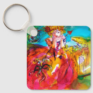 Porte-clés MIRANDOLINA WITH DOG/ Venetian Masquerade Masks
