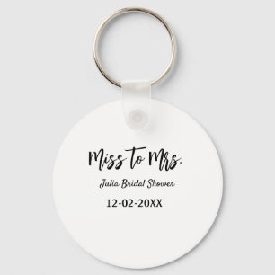 Porte-clés Miss à Mrs enterrement de vie de jeune fille chic 