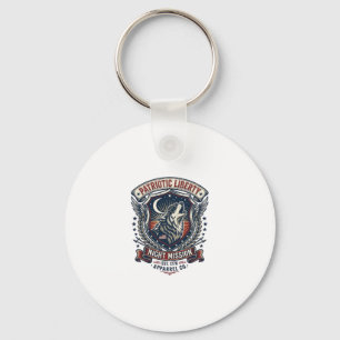 Porte-clés Mission de nuit patriotique Loup patriote Militair