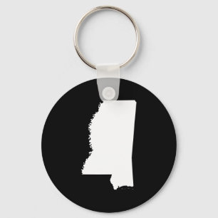 Porte-clés Mississippi en blanc et noir
