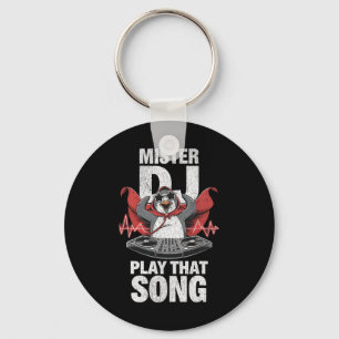 Porte-clés Mister Dj Jouer Cette Chanson Drôle Penguin Dj Jeu