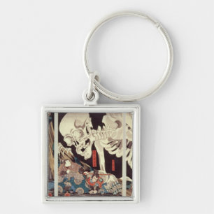 Porte-clés Mitsukini défiant le spectre squelettique, c.1845