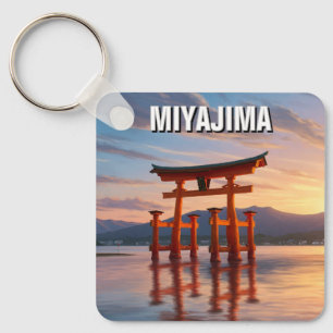 Porte-clés Miyajima Flottant Torii Itsukushima Sanctuaire Voy