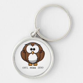 Porte-clés Mlle vous porte - clé de hibou