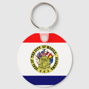 Porte-clés Mobile (Alabama) Ville drapeau Porte - clé