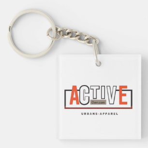 Porte-clés Mode Actif Activé – Restez en Forme Restez en Mouv