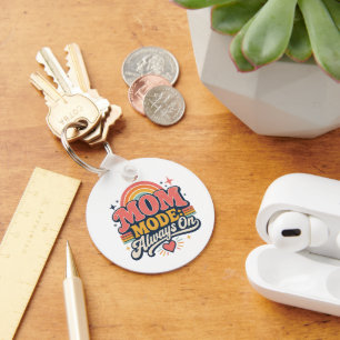 Porte-clés Mode Maman Toujours Activé Cadeau Rétro de Fête de