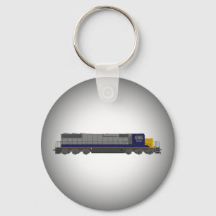 Porte-clés Modèle 3D : Moteur de train : Chemin de fer : Por