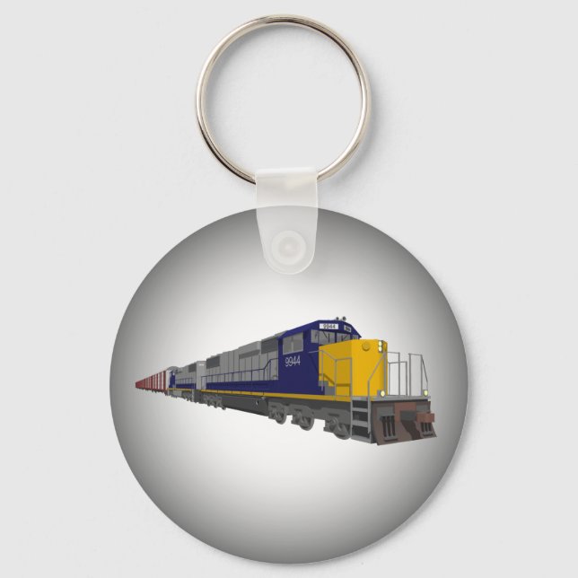 Porte-clés Modèle 3D : Train de marchandises : Chemin de fer  (Recto)