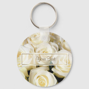Porte-clés Modèle blanc Rose Elegance