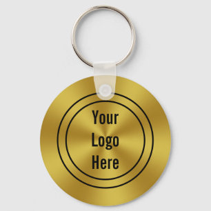 Porte-clés Modèle d'affaires Faux Gold Votre logo ici