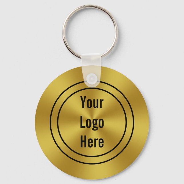 Porte-clés Modèle d'affaires Faux Gold Votre logo ici (Recto)