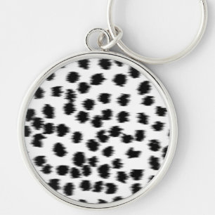 Porte-clés Modèle dalmatien noir et blanc d'impression