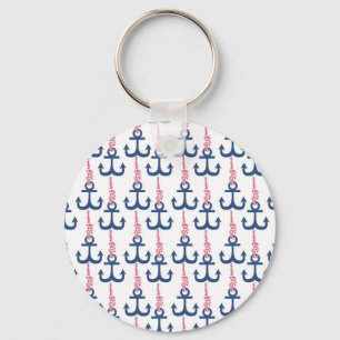 Porte-clés Modèle d'ancre vintage Ahoy.