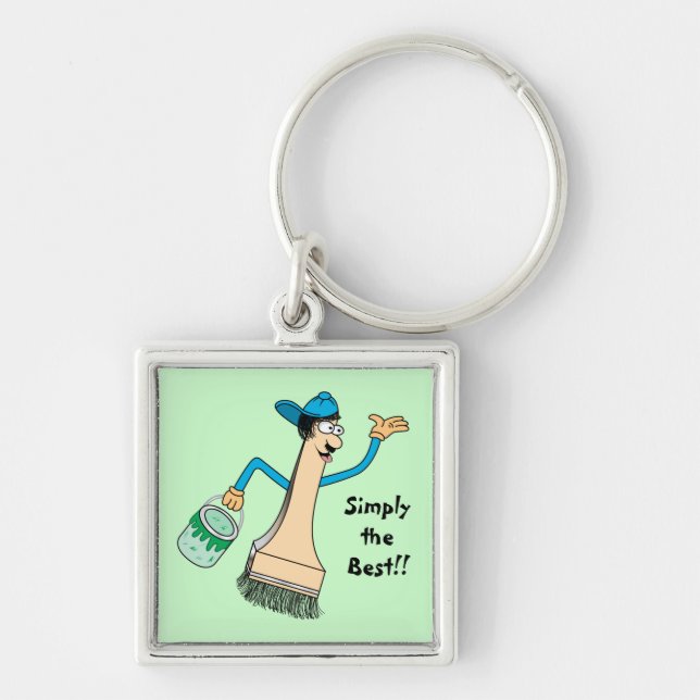 Porte-clés Modèle de la meilleure qualité carré du porte - (Devant)