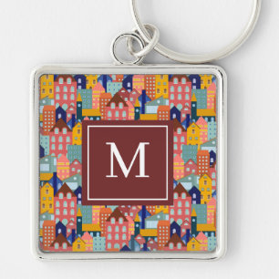 Porte-clés Modèle de maisons de ville de quartier