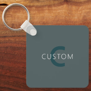 Porte-clés Modèle de monogramme personnalisable élégant