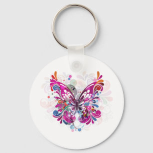 Porte-clés Modèle de personnaliser de papillons de ~ de