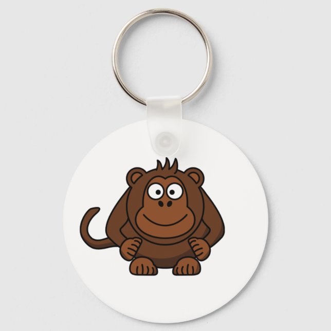 Porte-clés Modèle de singe de caricature mignon (Recto)