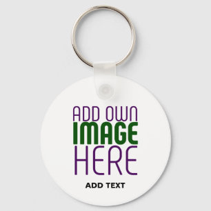 PORTE-CLÉS MODÈLE DE TEXTE D'IMAGE BLANCHE SIMPLE MODERNE