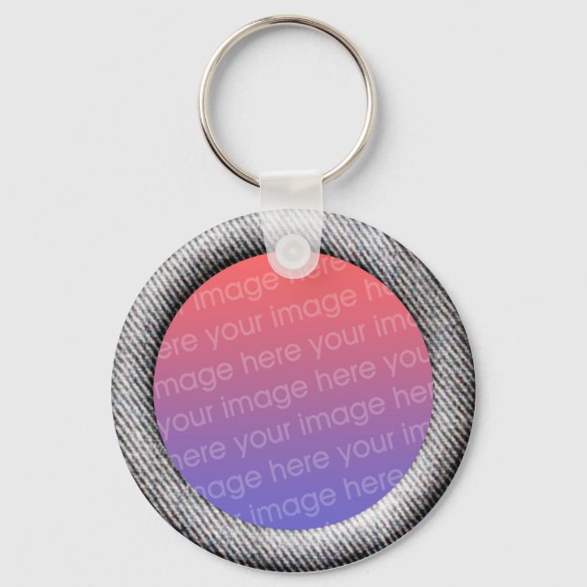Porte-clés Modèle Denim (bordure de trame 3d) (Recto)