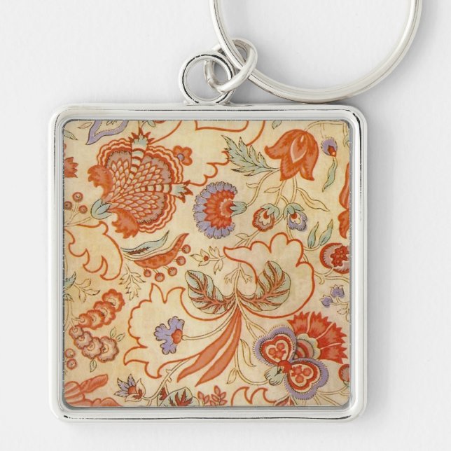 Porte-clés Modèle floral antique de Chintz Paisley (Devant)