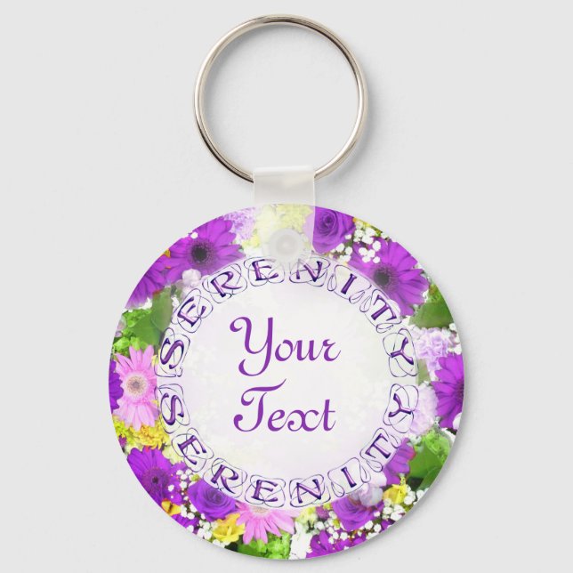Porte-clés Modèle floral Serenity Bouquet (Recto)